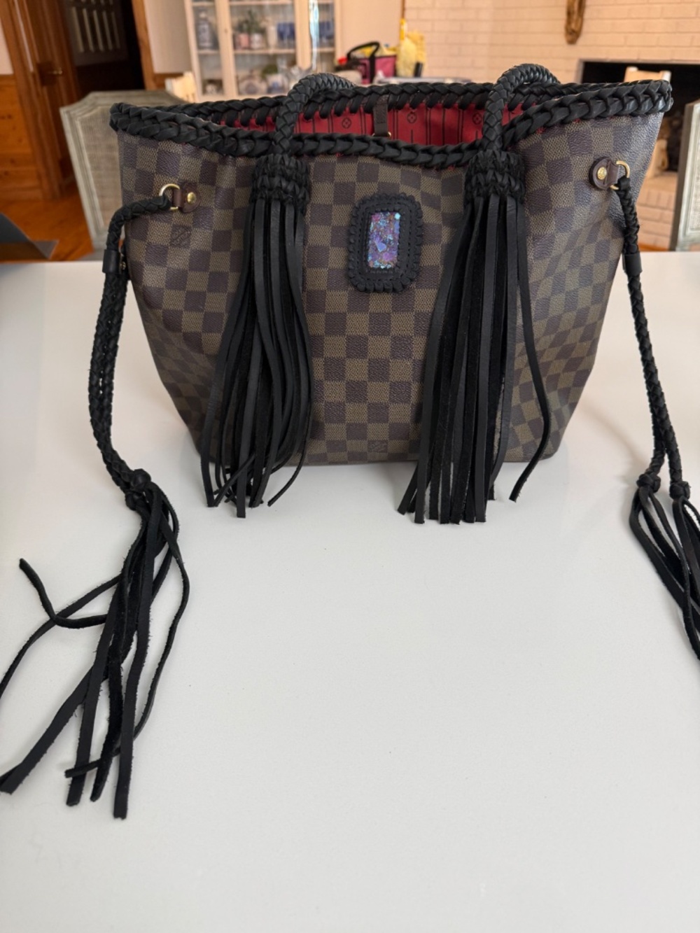 Louis Vuitton Handbag (reworked) - Picture 3 of 9